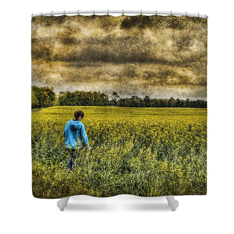 Deep Shower Curtain featuring the photograph Deep In Thought by Kathy Clark