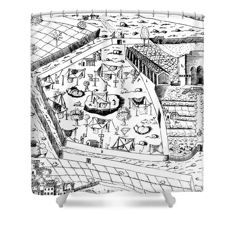 Disinfection Shower Curtain featuring the photograph Disinfection Grounds, Palermo, Sicily by Science Source