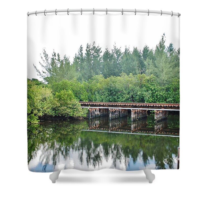 Red Shower Curtain featuring the photograph Dock On The North Fork River by Rob Hans