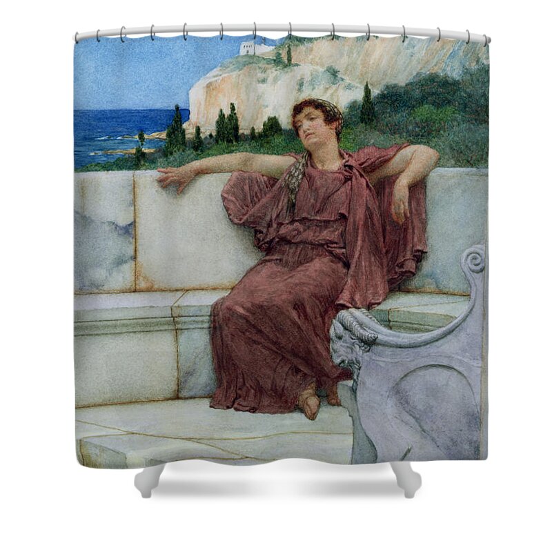 Dolce Shower Curtain featuring the painting Dolce Far Niente by Lawrence Alma-Tadema