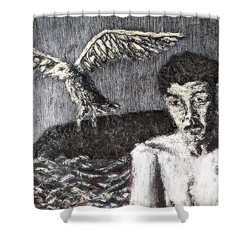 Landscape Shower Curtain featuring the painting Doug by JC Armbruster
