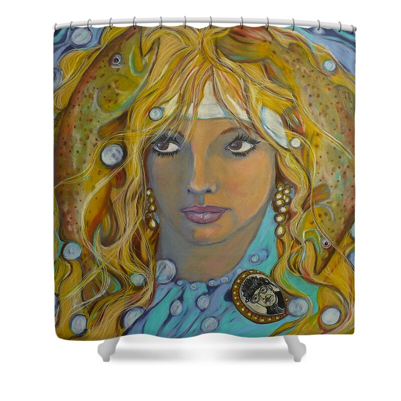 Crayon Shower Curtain featuring the painting Dream a Little Dream by Todd Peterson