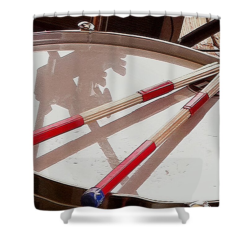 Drum Shower Curtain featuring the photograph Drum At Rest by Bill Owen