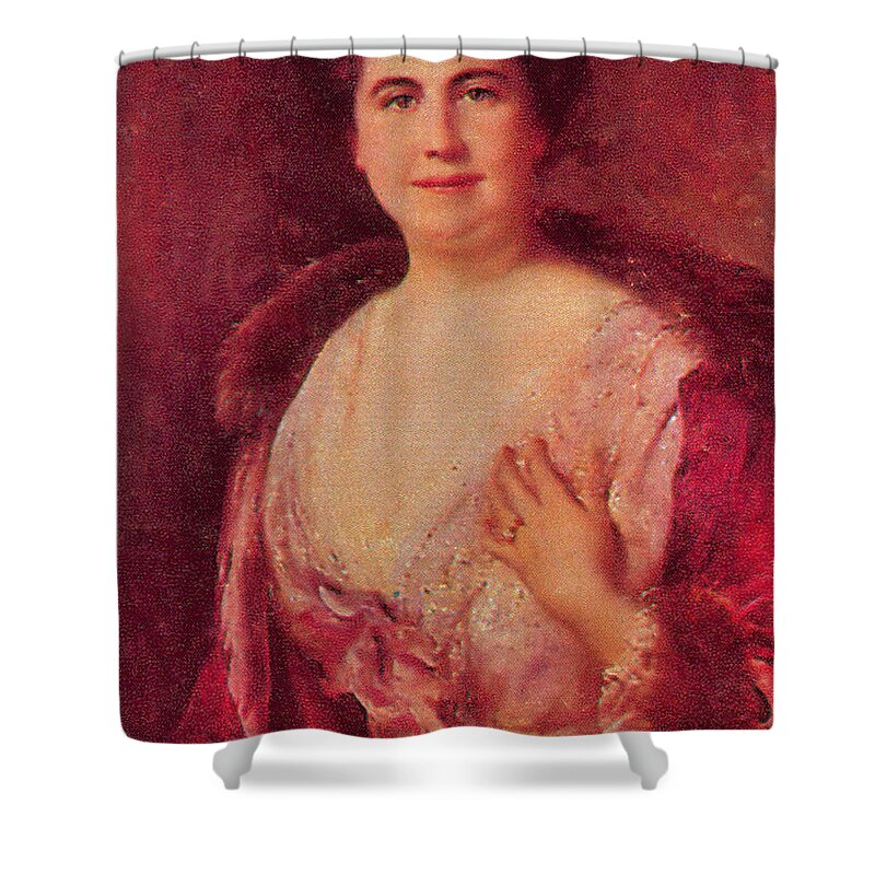 Painting Shower Curtain featuring the photograph Edith Wilson by Photo Researchers