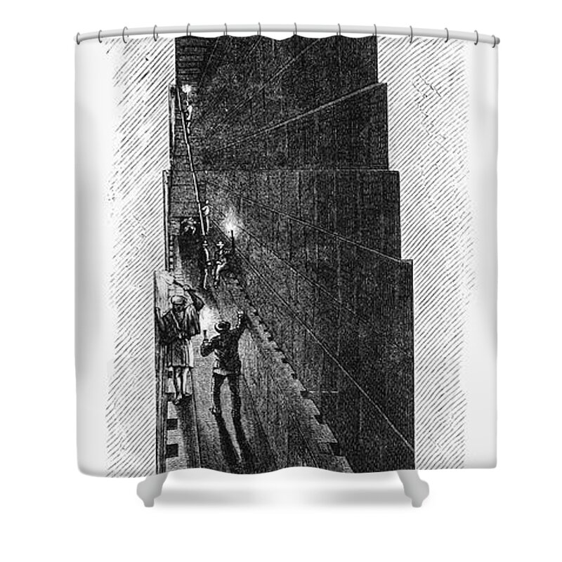 1887 Shower Curtain featuring the photograph Egypt: Pyramid Interior by Granger