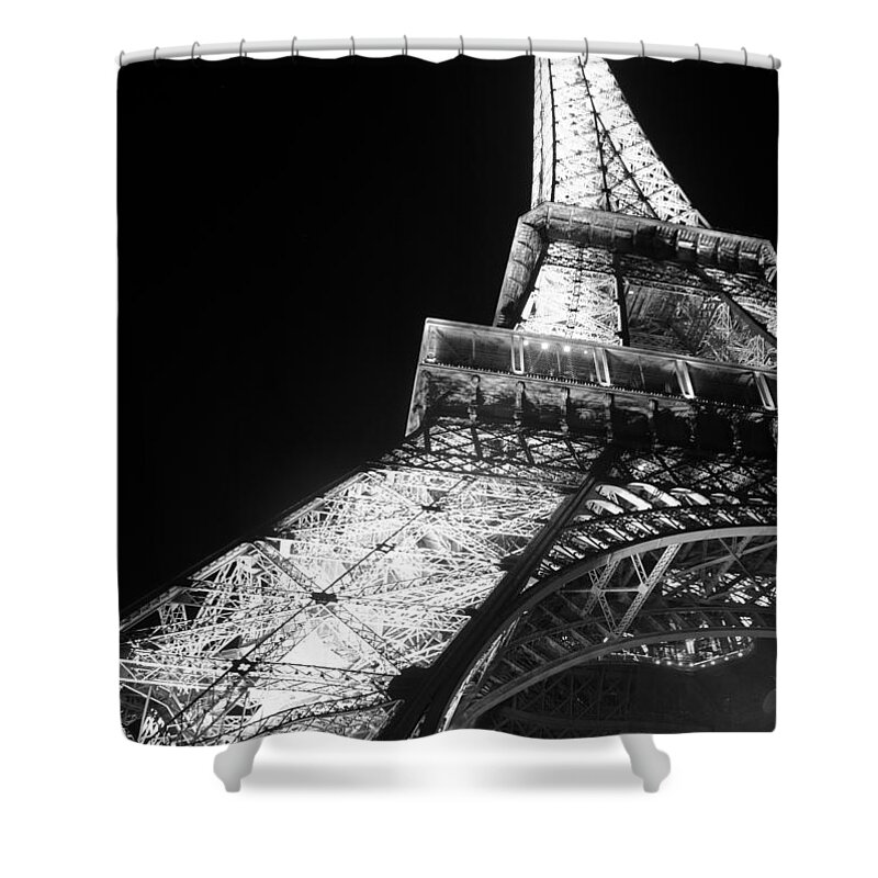 Black Shower Curtain featuring the photograph Eiffel Tower by Olivier Steiner