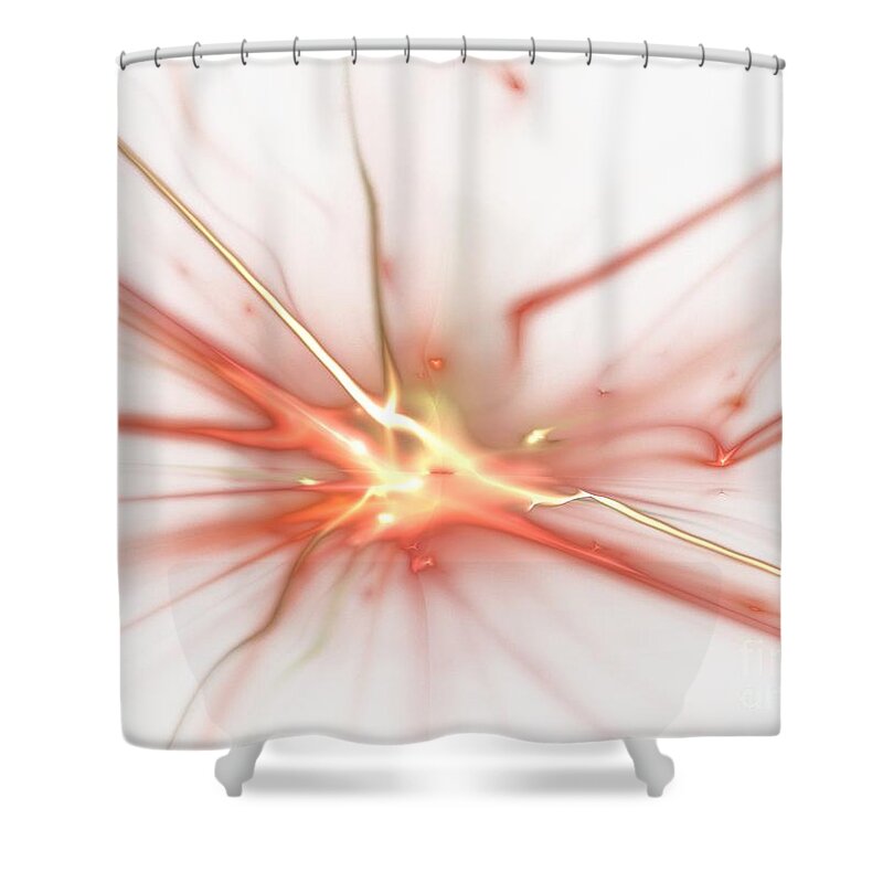 Abstract Shower Curtain featuring the digital art Electric by Kim Sy Ok
