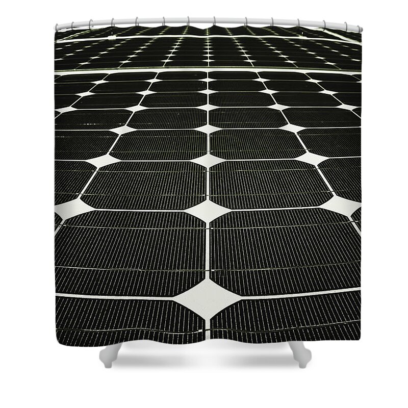 Solar Shower Curtain featuring the photograph Energy Net by Evelina Kremsdorf