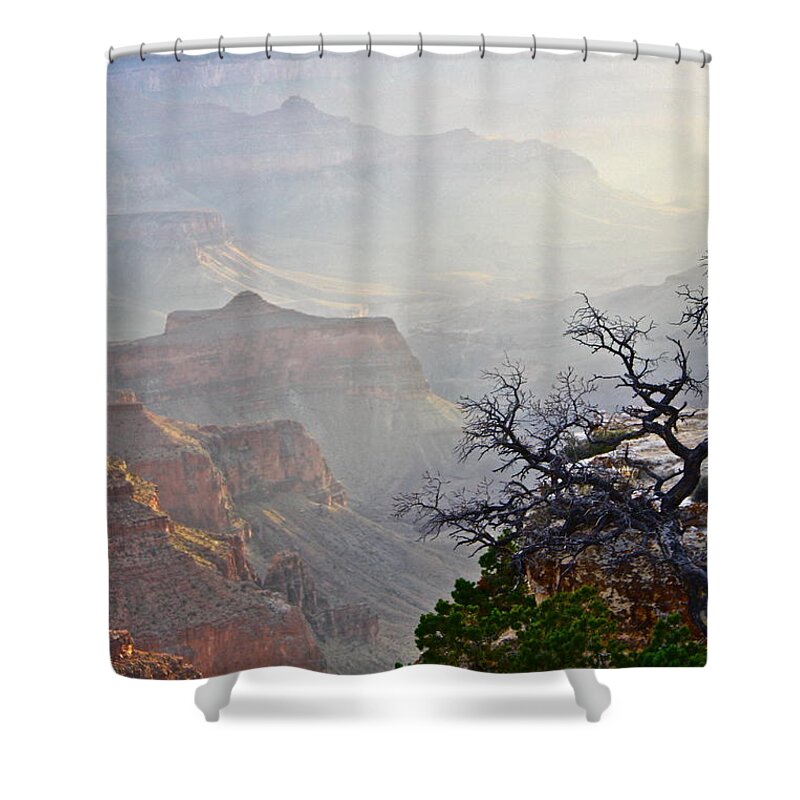 Grand Canyon Shower Curtain featuring the photograph Evening Light by Diana Hatcher