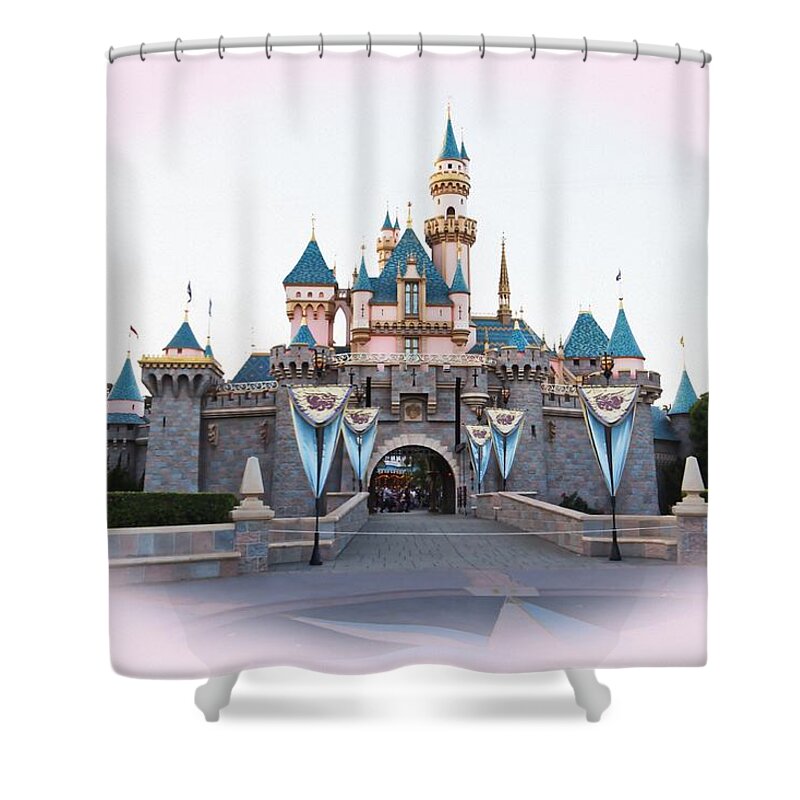 Sleeping Beauty Shower Curtain featuring the photograph Fairytale Castle by Heidi Smith