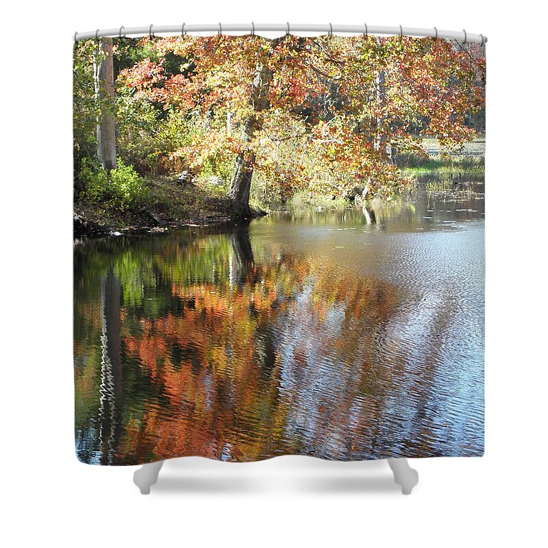 Fall Shower Curtain featuring the photograph fall in Connecticut 2011 by Kim Galluzzo