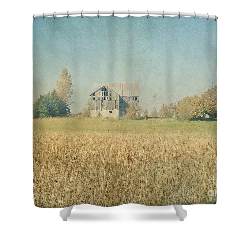 Vintage Inspired Shower Curtain featuring the photograph Farm House by Traci Cottingham