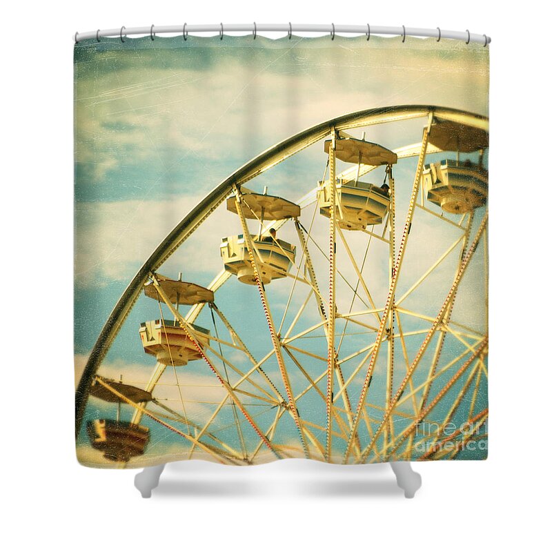 Ferris Wheel Shower Curtain featuring the photograph Ferris wheel 2 by Sylvia Cook
