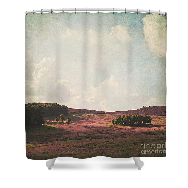 Heather Shower Curtain featuring the photograph Fields of Heather by Lyn Randle