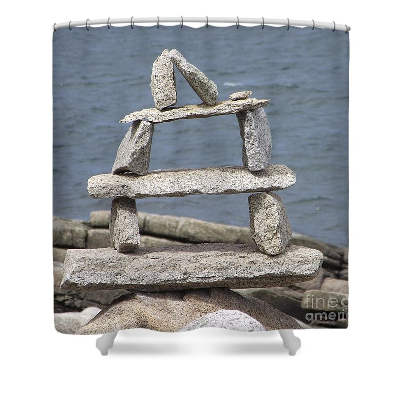 Granite Shower Curtain featuring the photograph Finding Balance by Michelle Welles