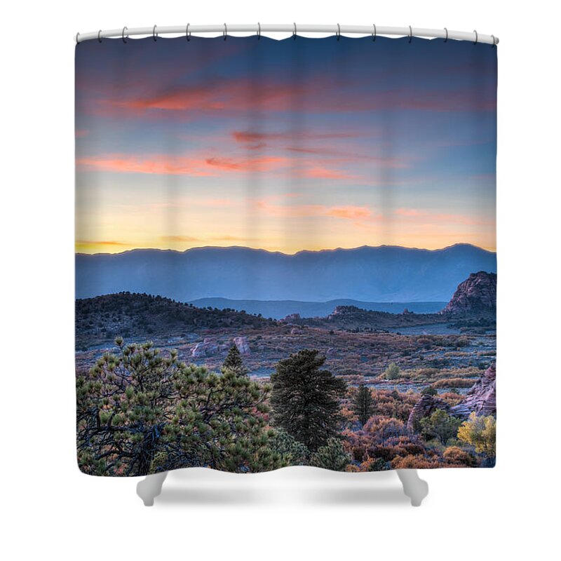 Zion Shower Curtain featuring the photograph First Light by George Buxbaum