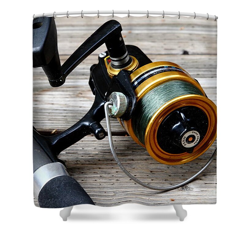Fishing Rod and Reel . 7D13549 Shower Curtain