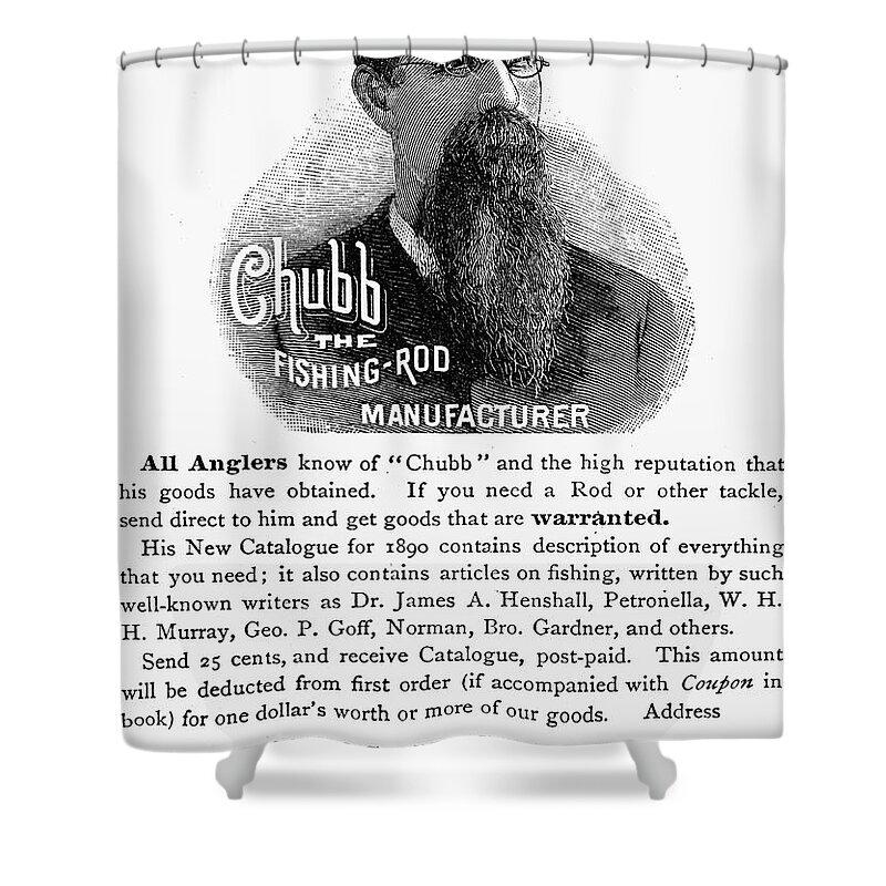 1890 Shower Curtain featuring the photograph Fishing Rods, 1890 by Granger