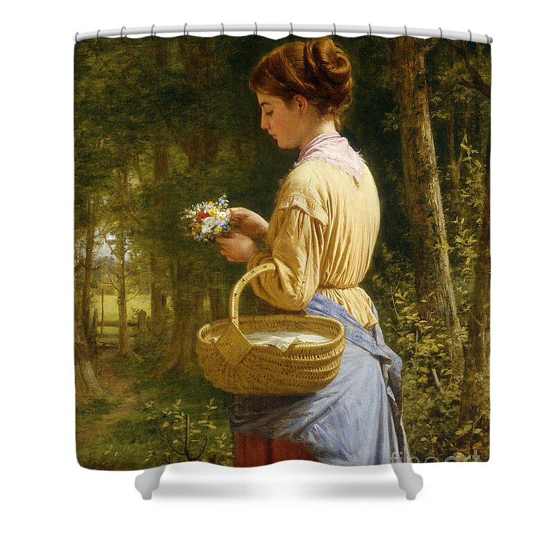 Flowers From The Woods Shower Curtain featuring the painting Flowers from the Woods by JO Bank