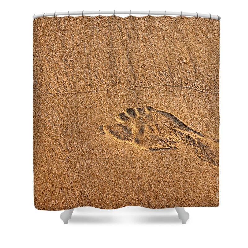 Activity Shower Curtain featuring the photograph Foot Print by Carlos Caetano