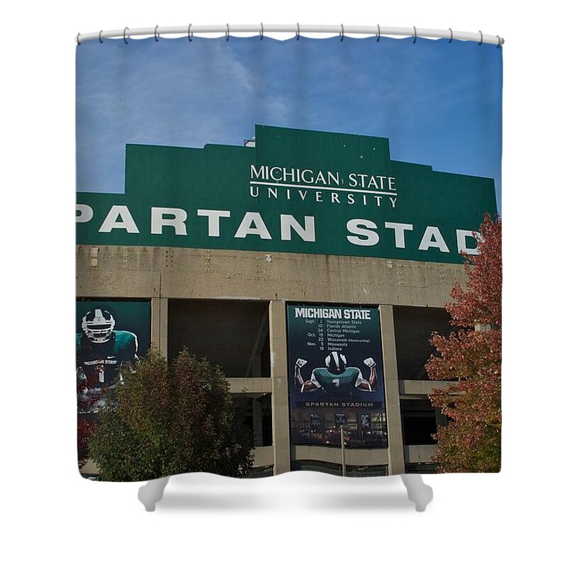 Spartan Stadium Shower Curtain featuring the photograph Football by Joseph Yarbrough