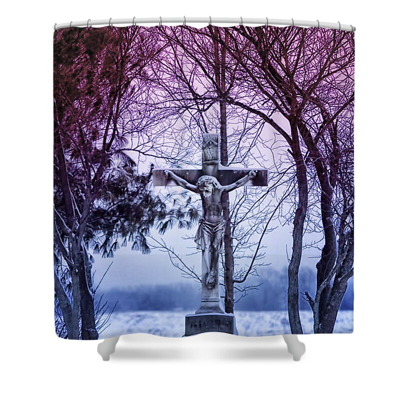 Religion Shower Curtain featuring the photograph Forgiveness by Linda Tiepelman
