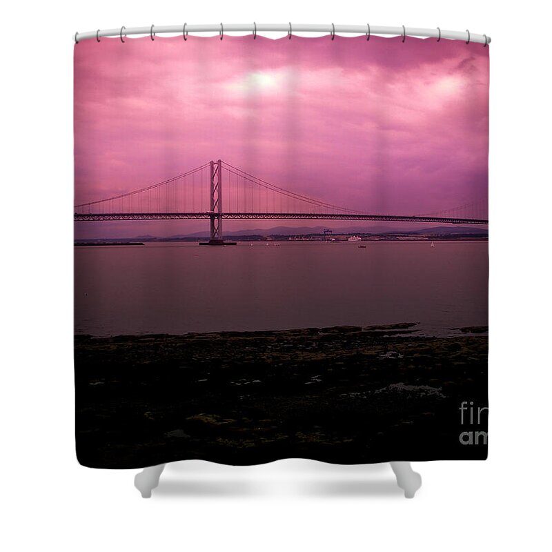 Forth Road Bridge Shower Curtain featuring the photograph Forth Road Bridge by Yvonne Johnstone