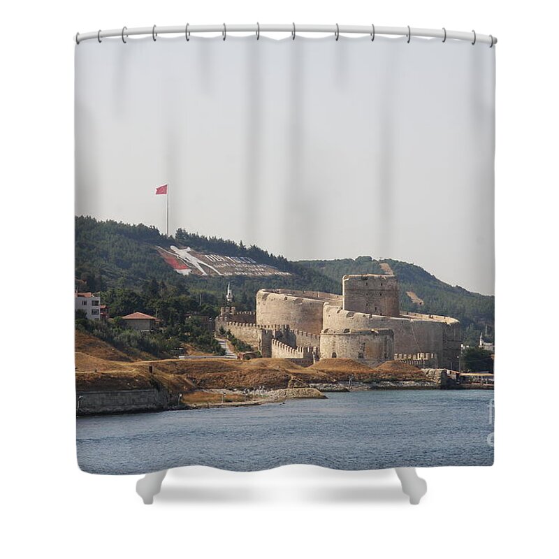 Fortress Shower Curtain featuring the photograph Fortress Canakkale - Dardanelles by Christiane Schulze Art And Photography