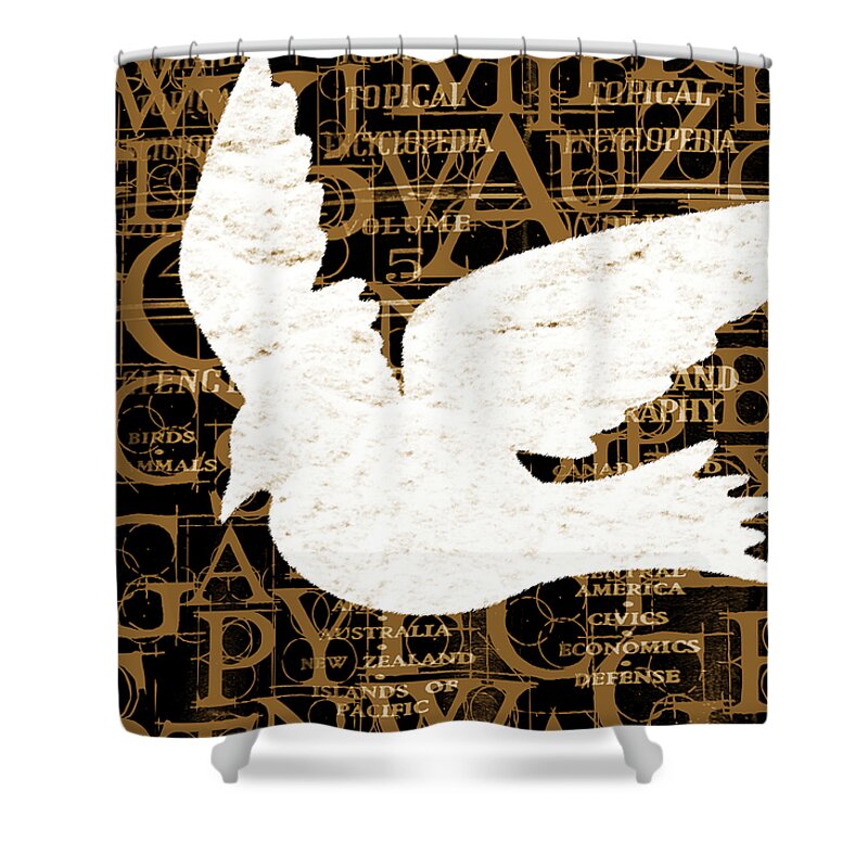 Silhouette Shower Curtain featuring the mixed media Free Your Mind Camel by Angelina Tamez