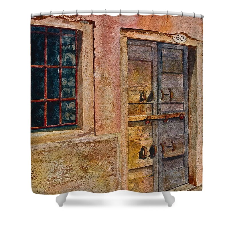 Jail Shower Curtain featuring the painting Fresh Air by Frank SantAgata