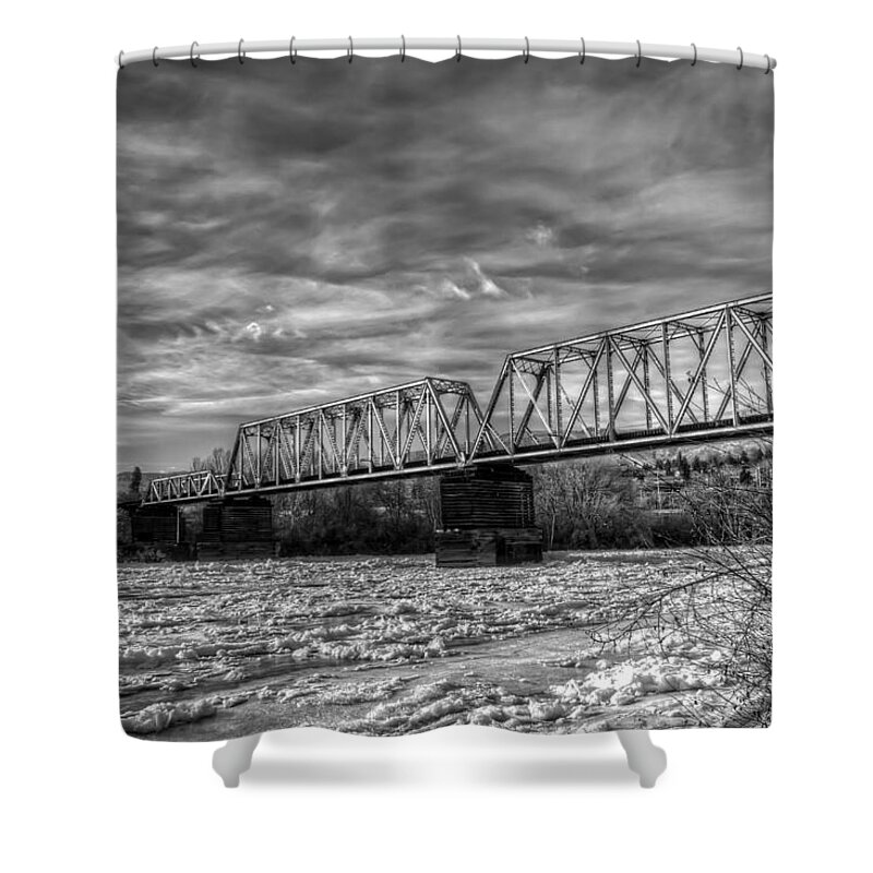 Hdr Shower Curtain featuring the photograph Frozen Tracks by Brad Granger