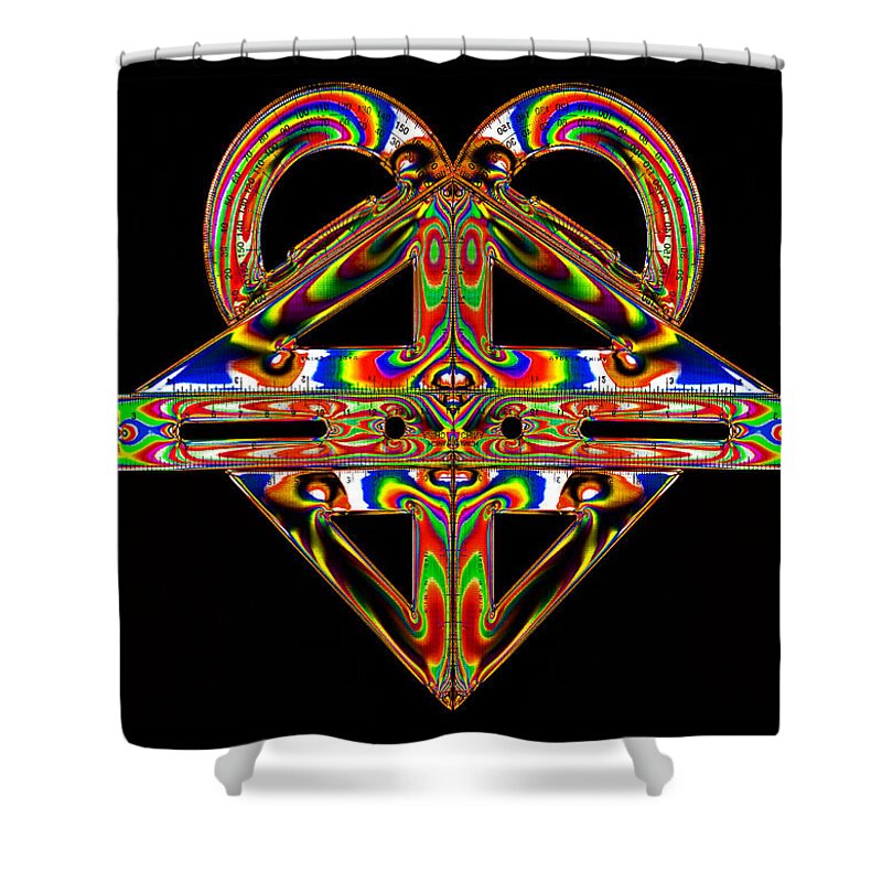 Geometry Set Shower Curtain featuring the photograph Geometry Mask by Steve Purnell