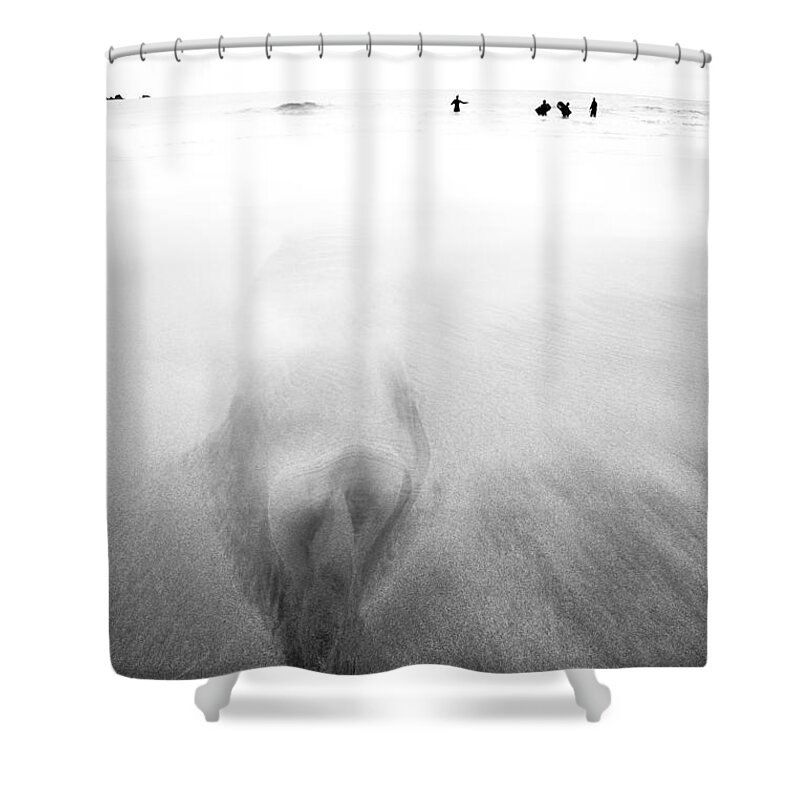 Beach Shower Curtain featuring the photograph Getting Wet by Dorit Fuhg