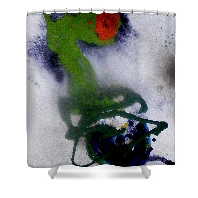 Flowers Shower Curtain featuring the painting Ghost flower by Pearlie Taylor