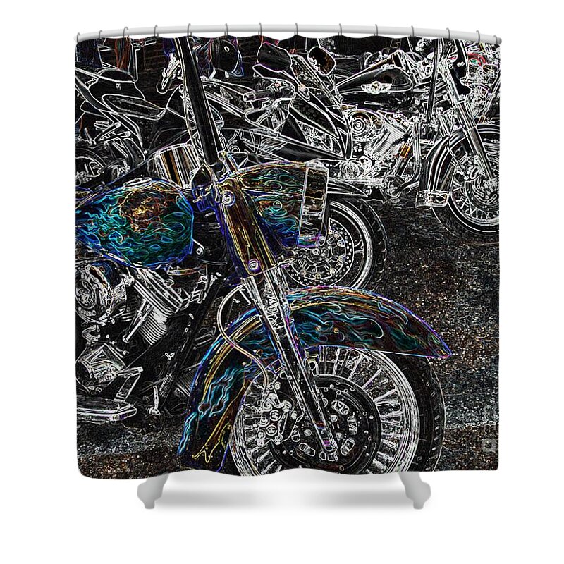 Motorcycle Shower Curtain featuring the photograph Ghost Rider by Anthony Wilkening