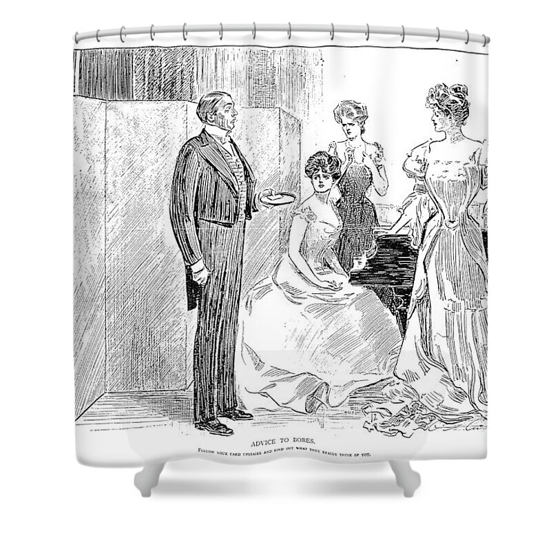 1903 Shower Curtain featuring the photograph Gibson: Advice To Bores by Granger