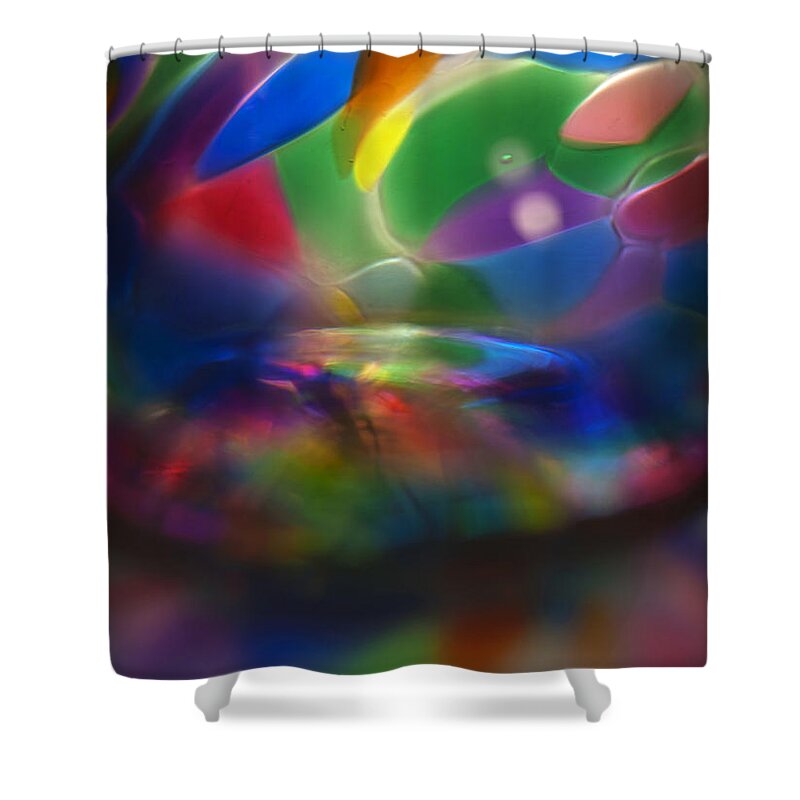 Glass Shower Curtain featuring the photograph Glass Rainbow II by Stephen Anderson