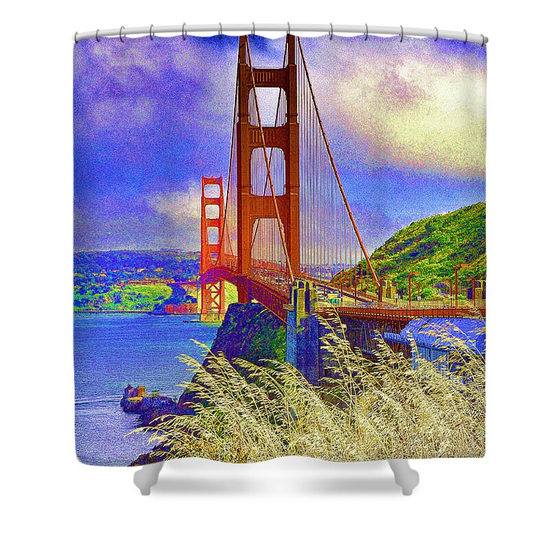 Golden Gate Bridge Shower Curtain featuring the photograph Golden Gate Bridge - 6 by Mark Madere