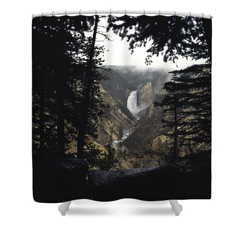 Waterfall Shower Curtain featuring the photograph Grand Canyon Of The Yellowstone by J L Woody Wooden