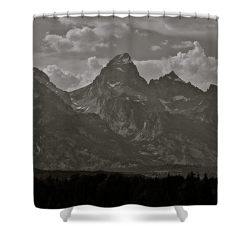 Mountains Shower Curtain featuring the photograph Grand Tetons by Eric Tressler