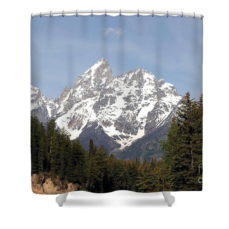 Grand Tetons Shower Curtain featuring the photograph Grand Tetons by Living Color Photography Lorraine Lynch