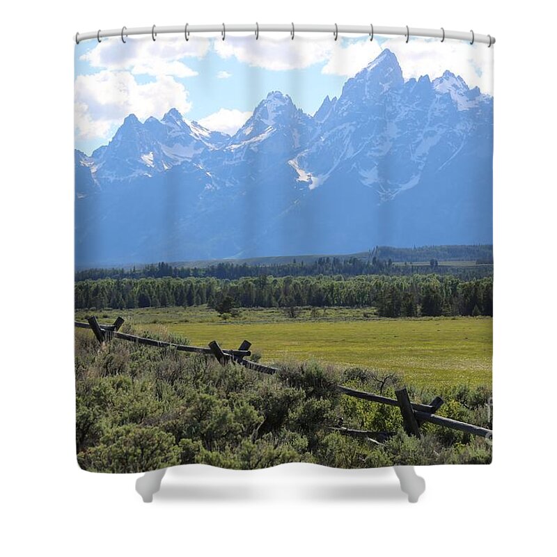 Tetons Shower Curtain featuring the photograph Grizzly Country by Carol Groenen