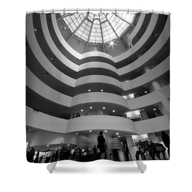 Abstract Shower Curtain featuring the photograph Guggenheim 2 by Sean Wray