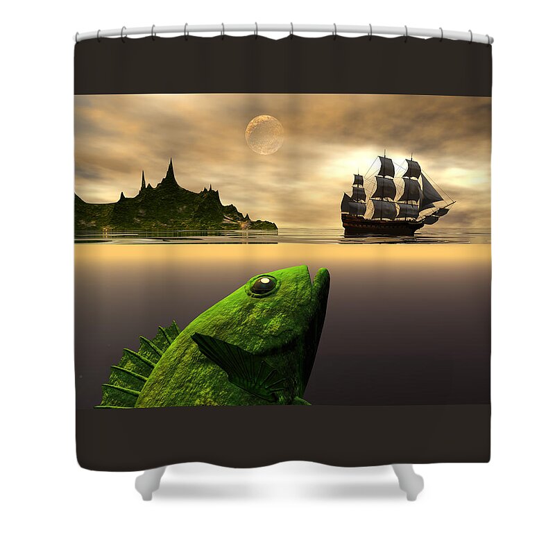 Bryce Shower Curtain featuring the digital art Gustatory anticipation by Claude McCoy