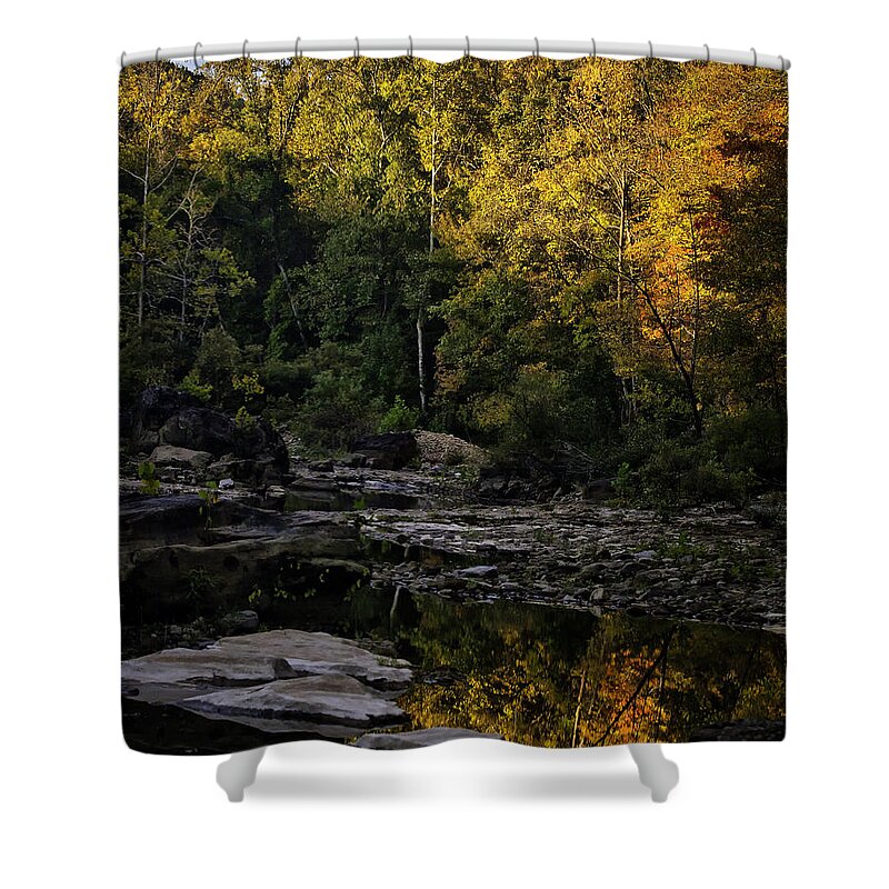 Fall Color Shower Curtain featuring the photograph Hailstone Sunrise 2 by Michael Dougherty