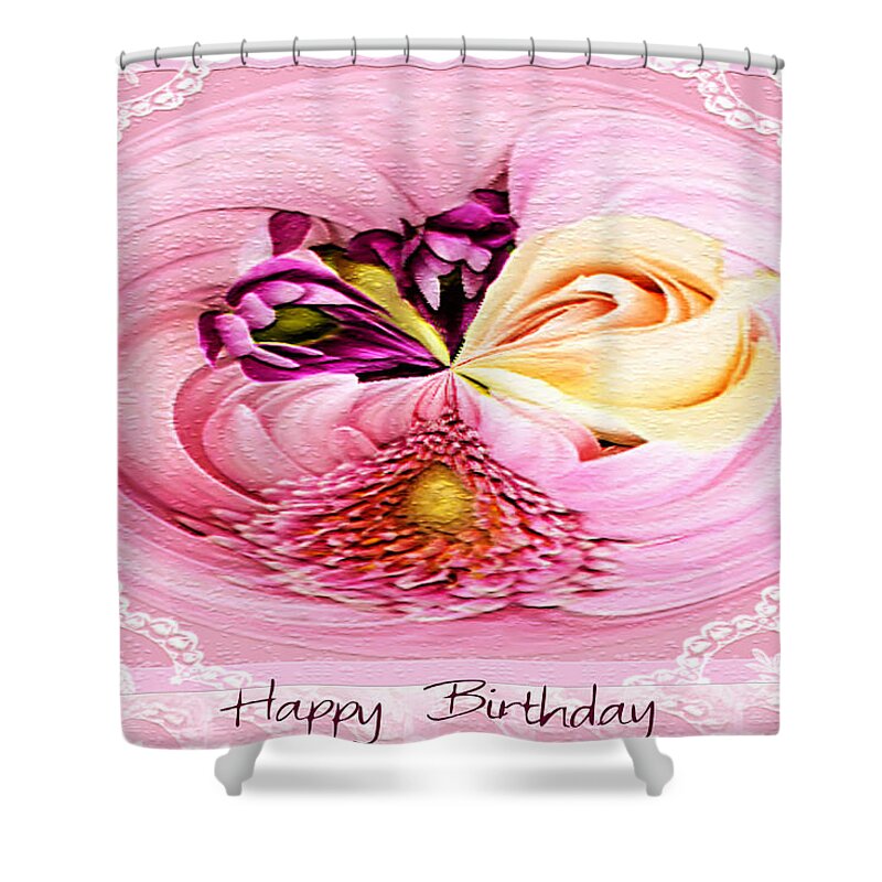 Cherish Shower Curtain featuring the photograph Happy Birthday Bouquet by Paula Ayers