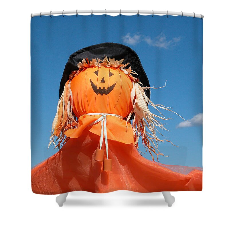 Pumpkin Shower Curtain featuring the photograph Happy Halloween by Cathy Kovarik