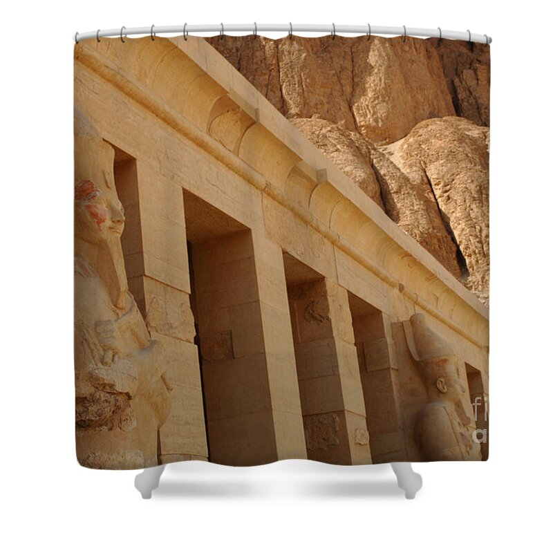 Hatshepsuit Temple Shower Curtain featuring the photograph Hatshepsuit Temple Egypt by Bob Christopher