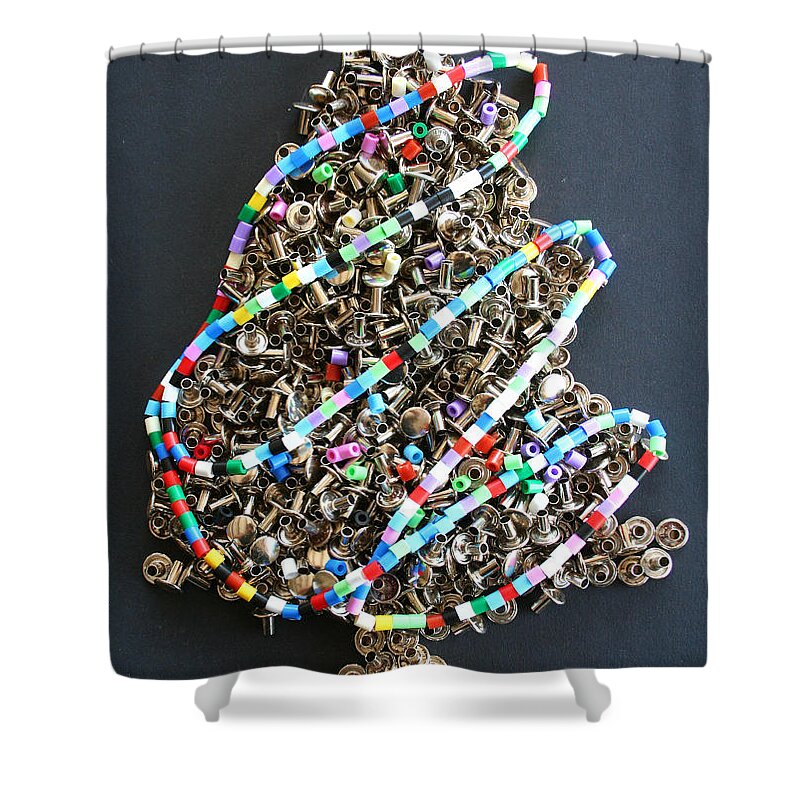 Rivet Shower Curtain featuring the photograph Have a Riveting Christmas by Gaile Griffin Peers