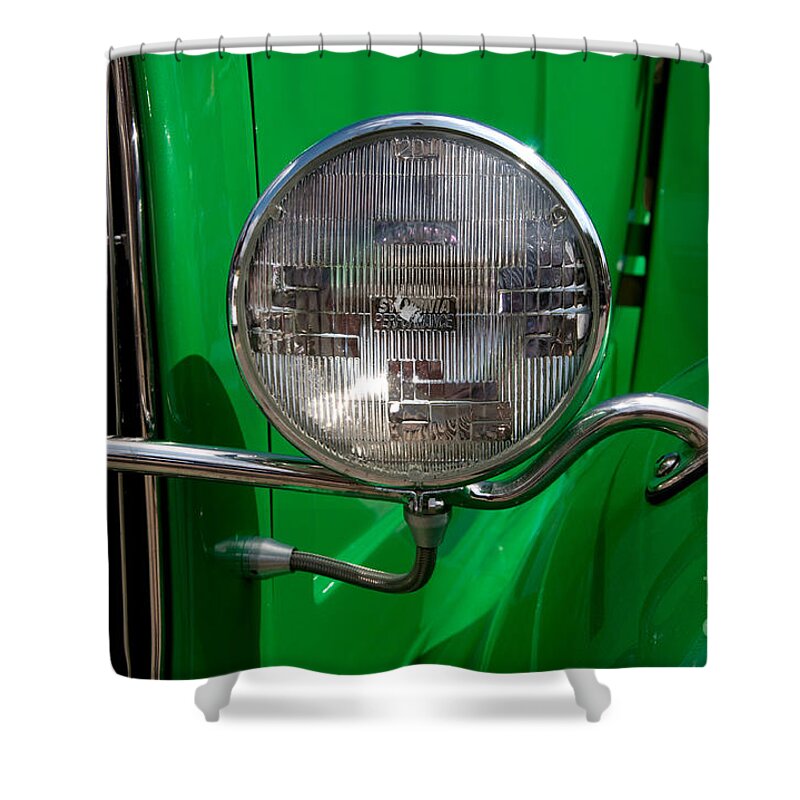 Headlight Shower Curtain featuring the photograph Headlight by Vivian Christopher